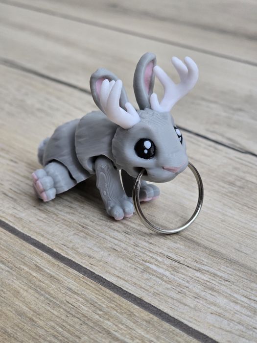 Mini Jackalope - Breloczek z Fantazją 3d - Brelok Druk3d fidget