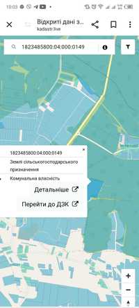 ПРОДАЖ - права річної орендної плати земельної с/г ділянки, 10,7117га