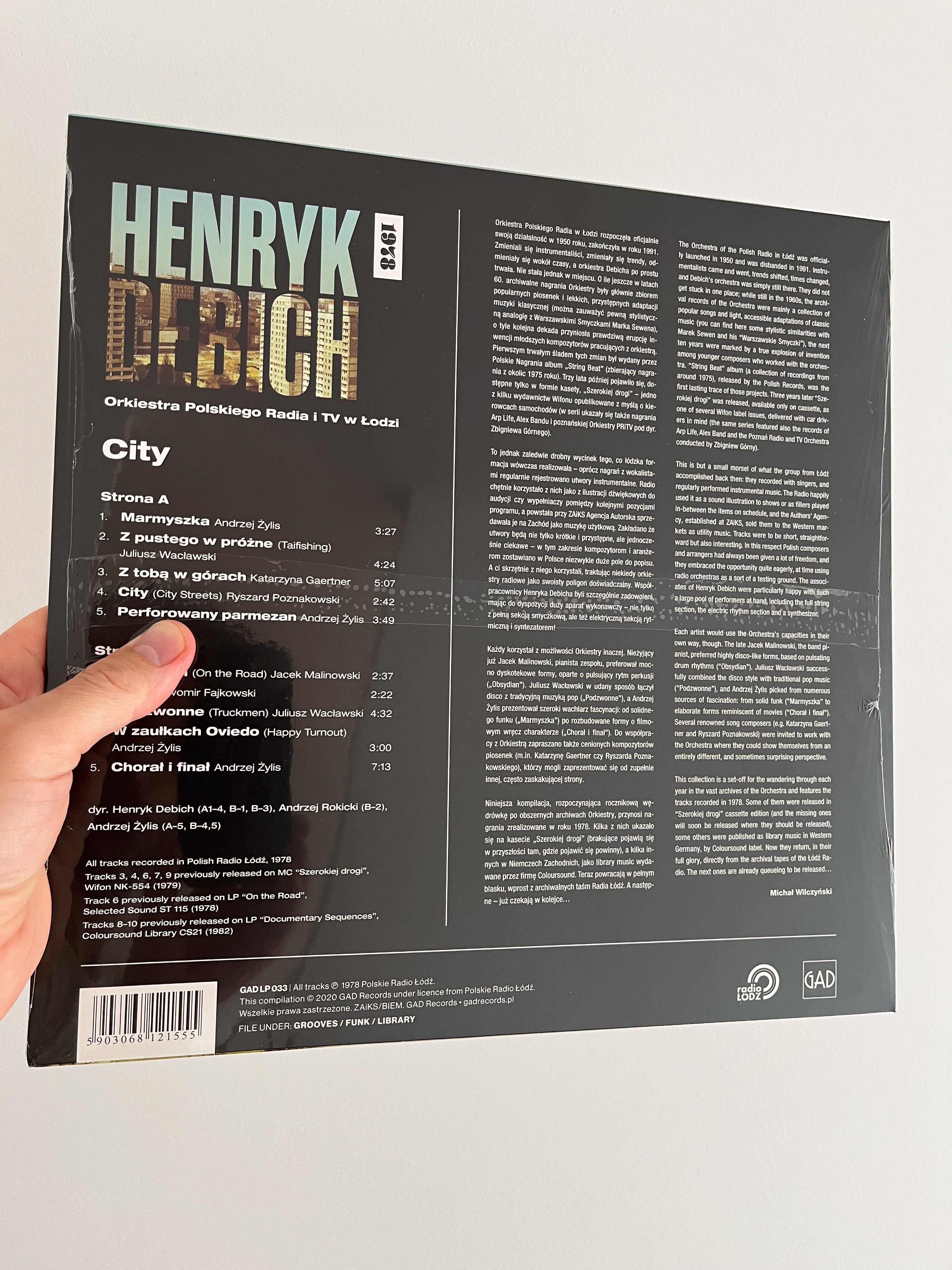 Henryk Debich City LP kolorowy winyl limit