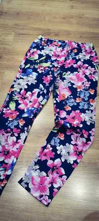 F&F spodnie damskie cygaretki kwiaty S/M