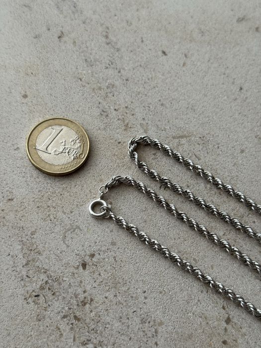 Fio de malha de corda em prata portuguesa