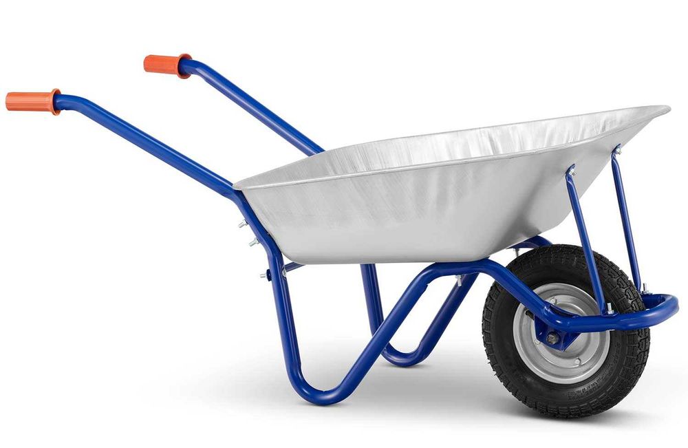 Taczka budowlana ogrodowa ocynkowana mocna TGD-474 125 L 120 kg