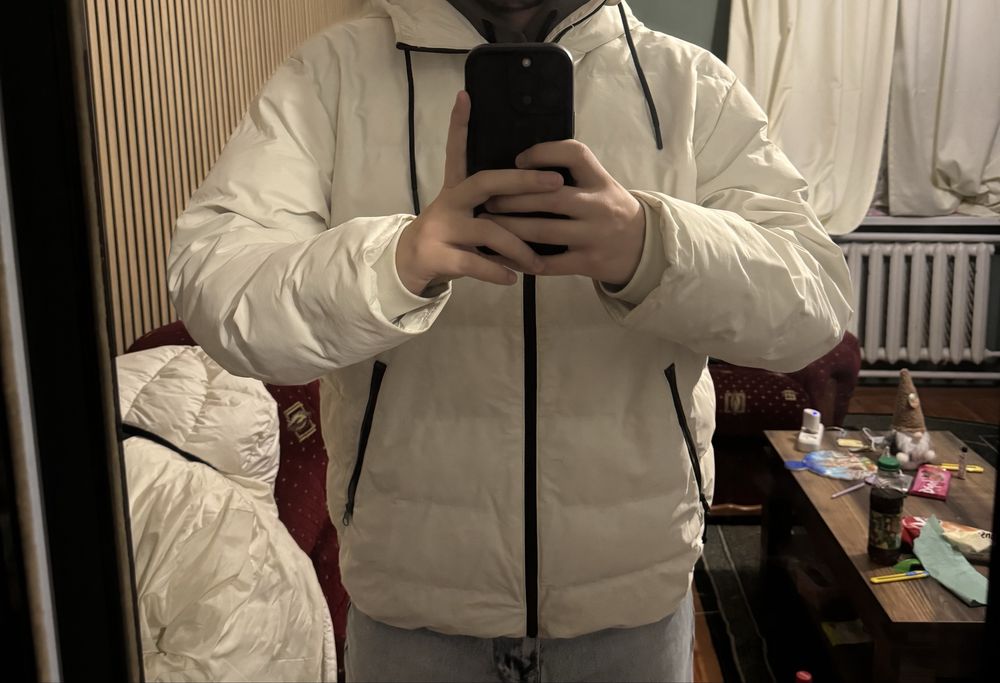 Чоловічий водовідштовхуючий пуховик h&m