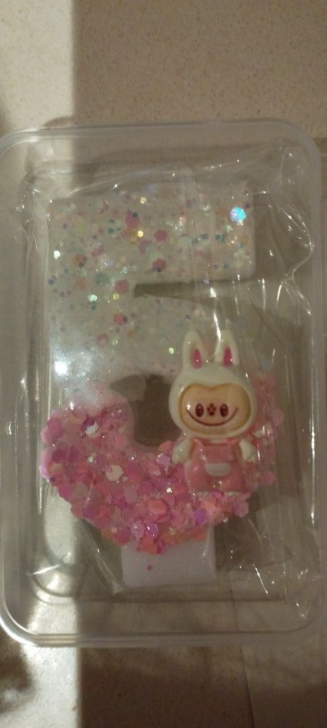 Vela bolo aniversário n5 labubu