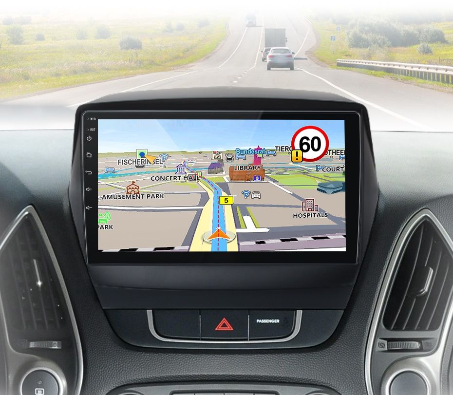 Rádio 9" Android Hyundai Tucson 2 Ix35 de 2009-15 WIFI GPS 1/32GB