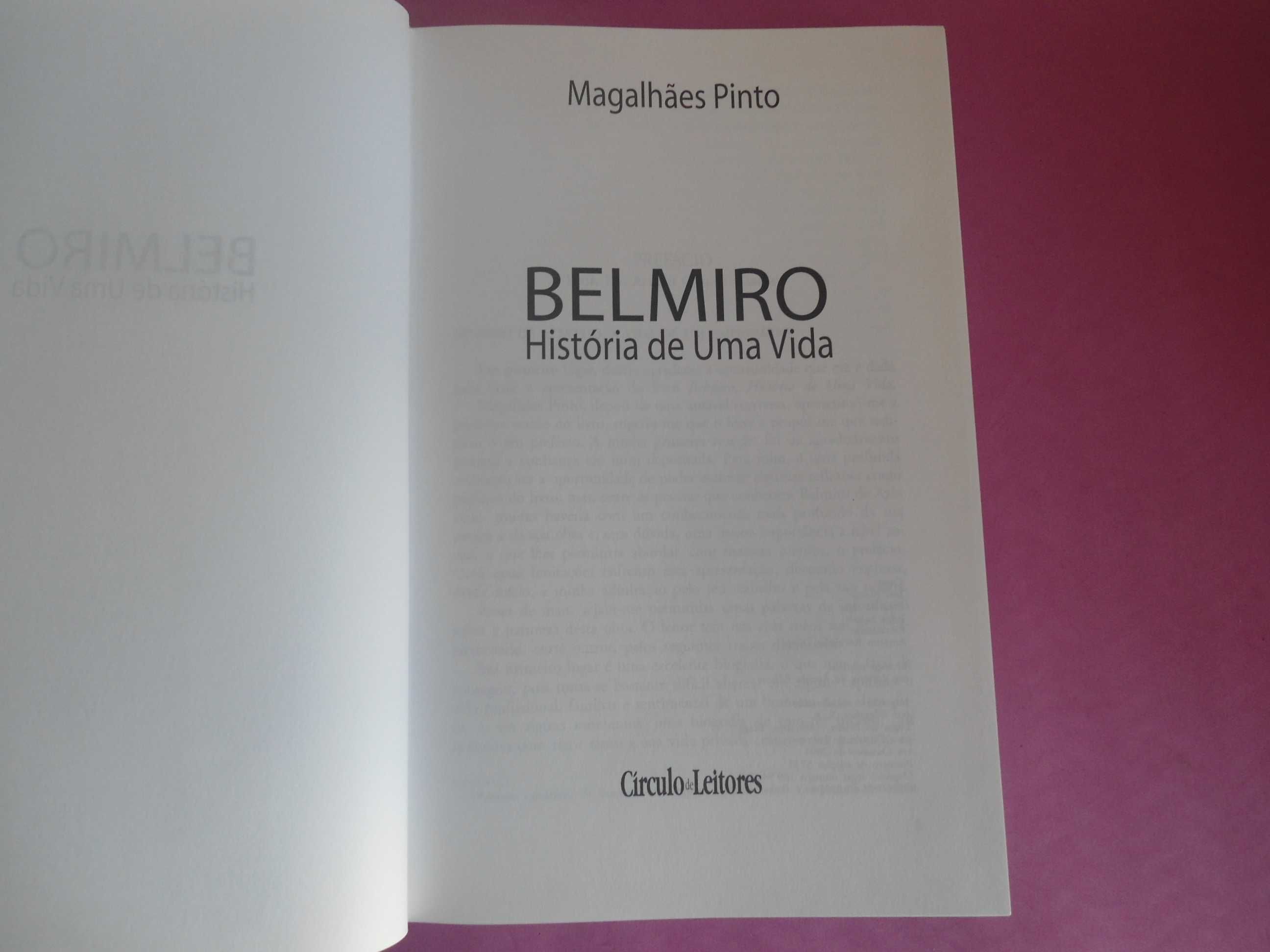 Belmiro História de uma vida por Magalhães Pinto