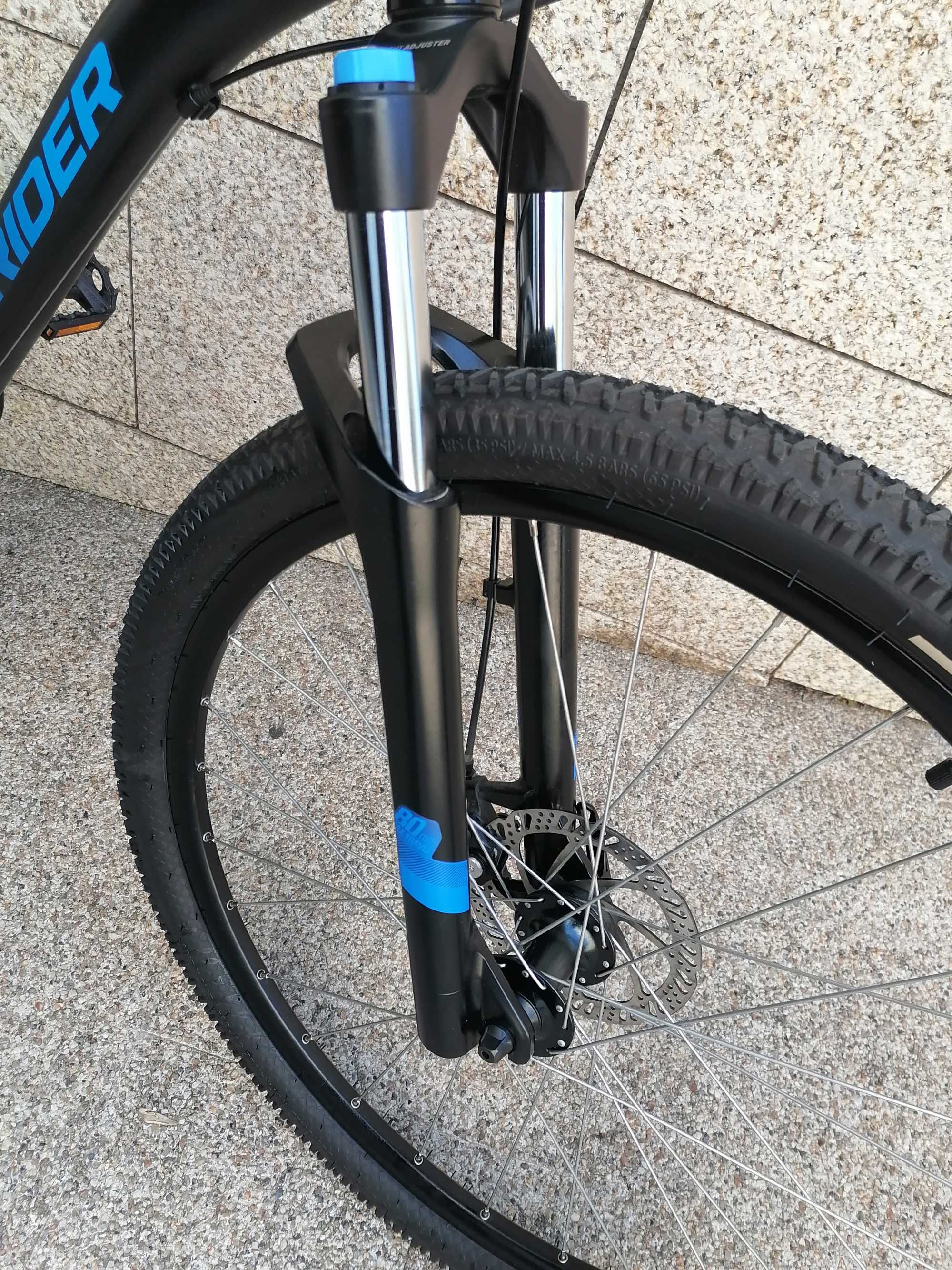 bicicleta btt mtb bike rockrider rodas 27.5 travões disco estado nova