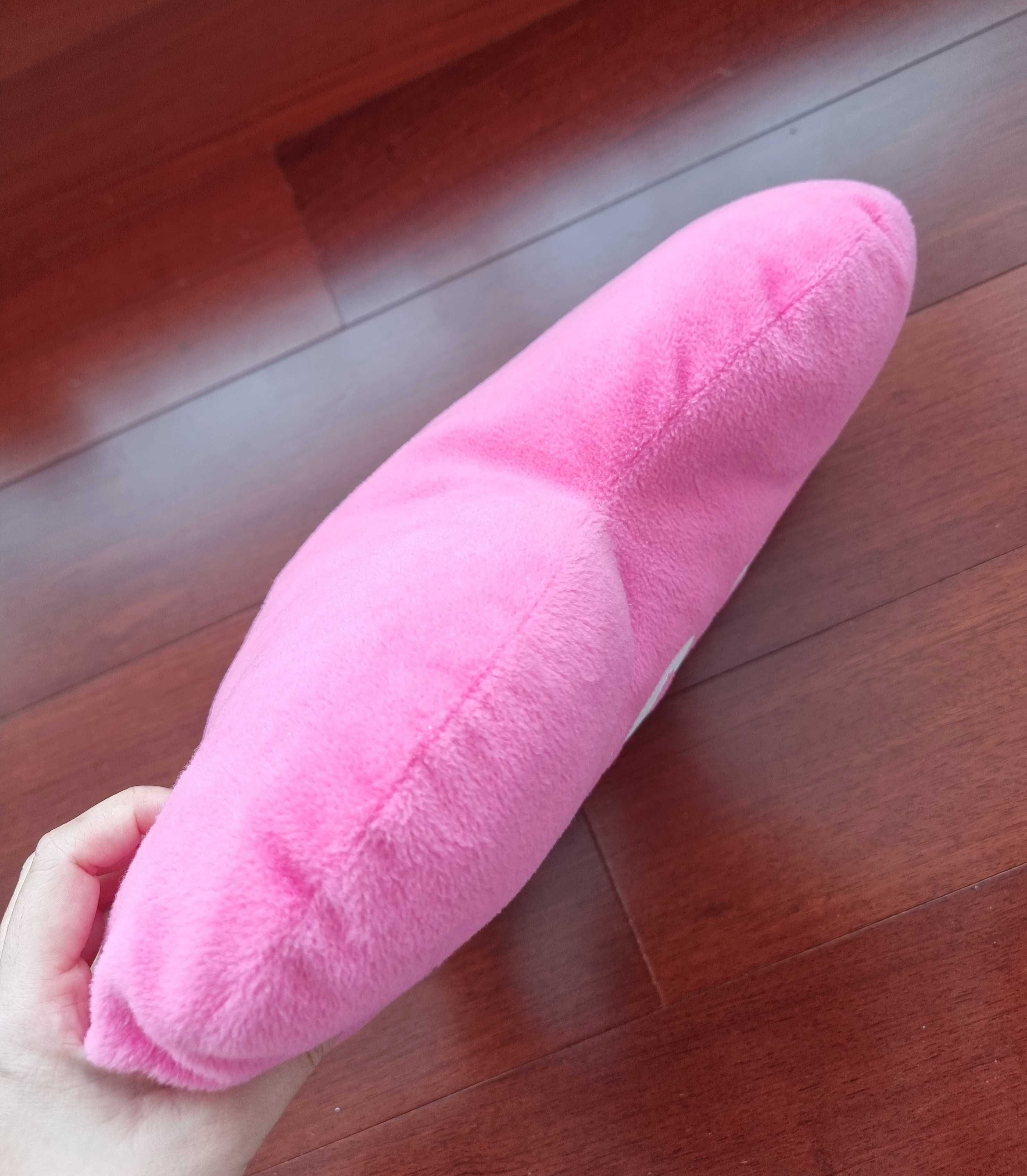 Almofada rosa em formato de coração "AMO-TE"