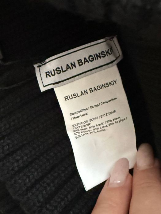 Шапка чорна рожева RB Ruslan Baginskiy  Руслан Багинский Багінський