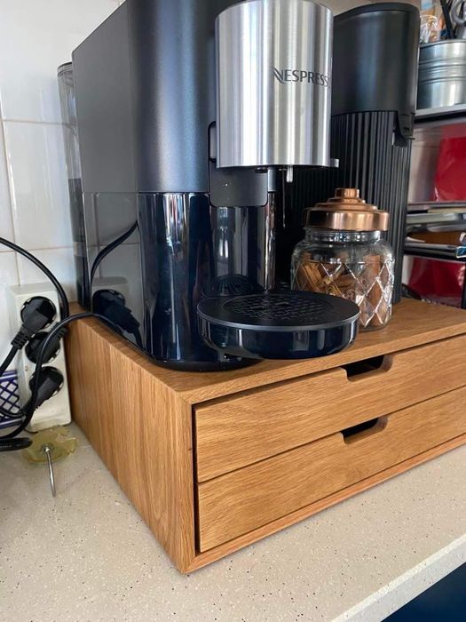 Caixa de café em madeira maciça