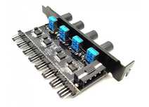 Реобас MOLEX на 8 кулеров 4 pin / 3 pin (в PCI слот) Fan Hub (Новый)