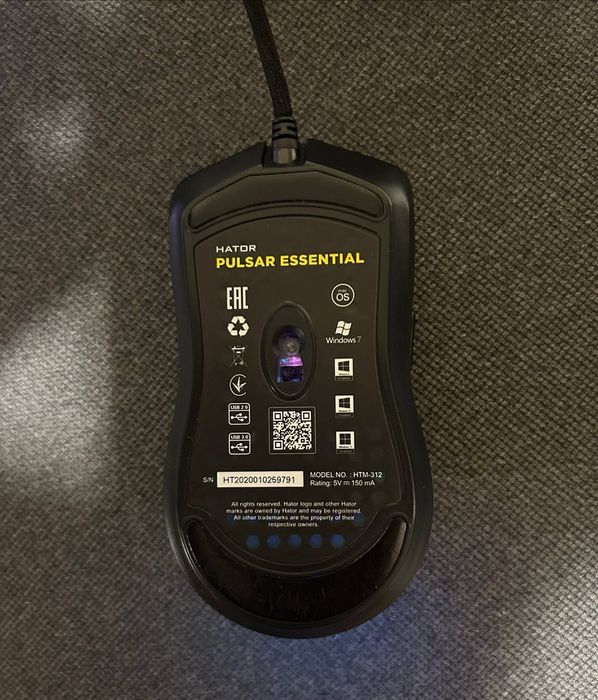 Мышь проводная HATOR ESSENTIAL чёрная