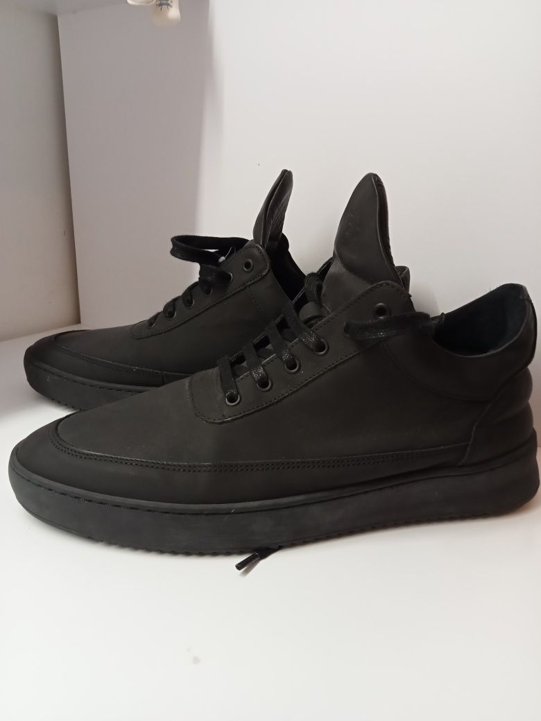 Кросівки шкіряні Filling Pieces Low Top Ripple Tonal Black