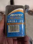 Bateria 6v, para lâmpada sinalizadora perigo