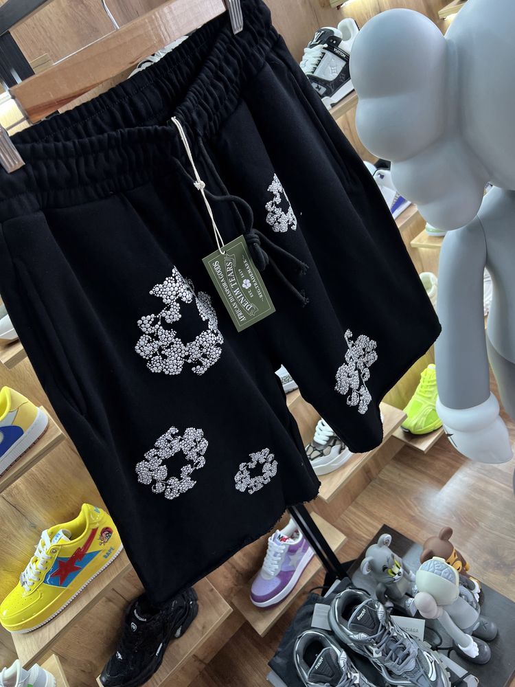 Шорти Denim Tears ss25 Black / White Logo