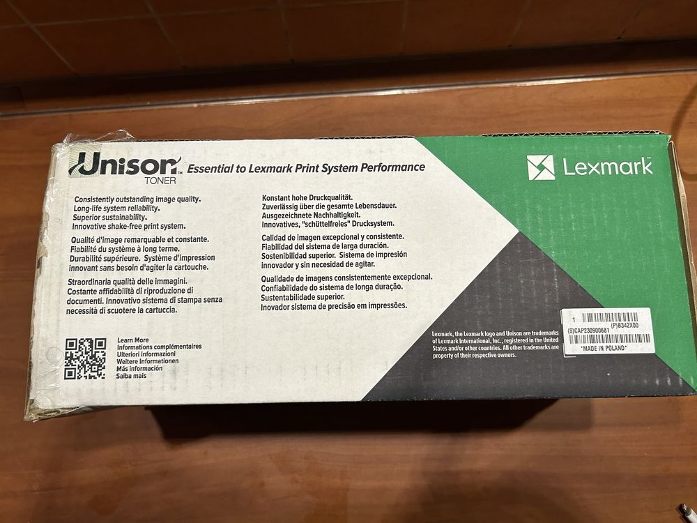 Tusz toner czarny Lexmark B342X00