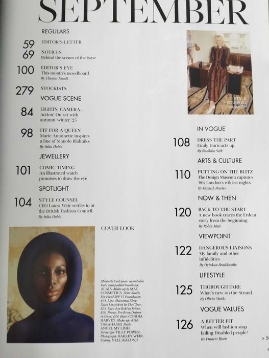 Vogue brytyjski wrzesień 2025
