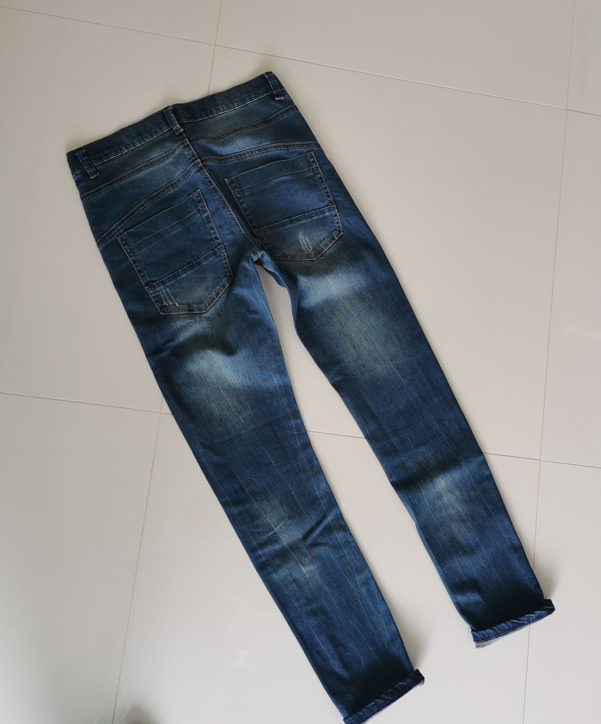 Next spodnie jeans dziewczęce wysoki stan r. 158 164