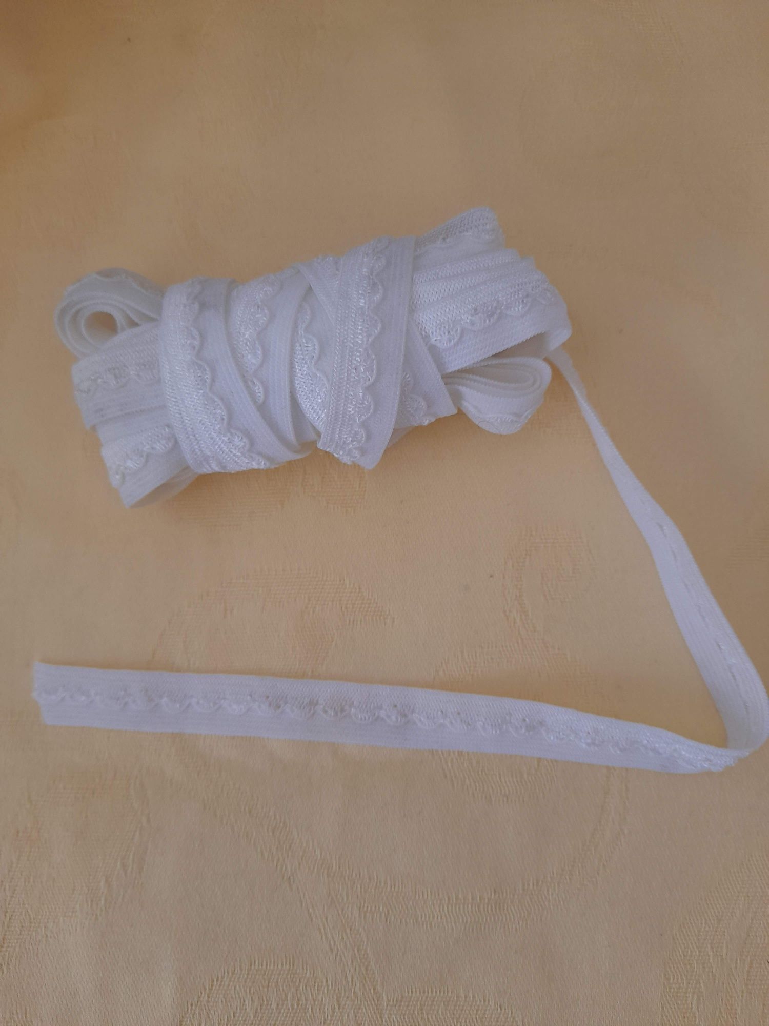 4,50 Mts. Fita elástica cor branco - Nova