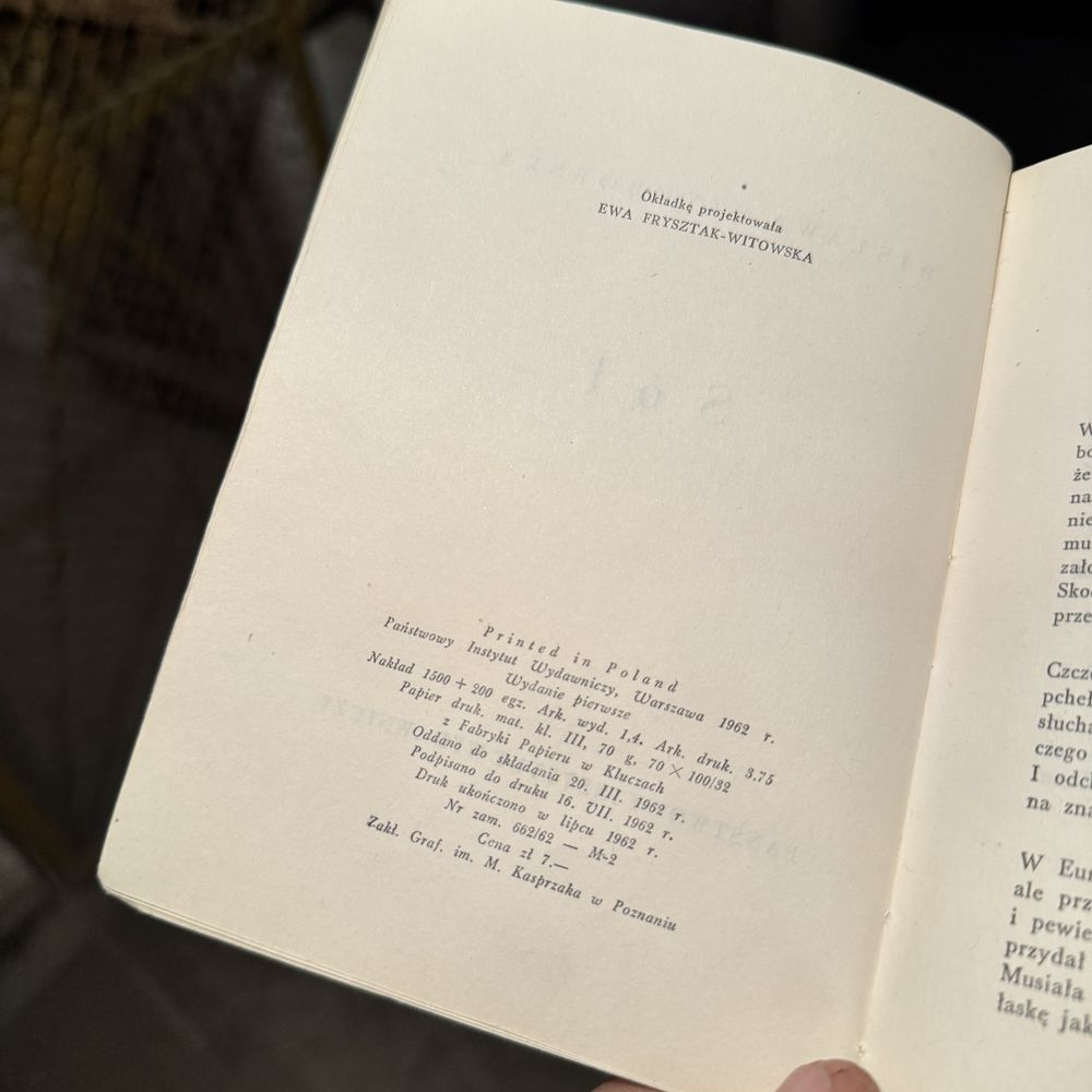 Wisława szymborska sól 1962 wyd I nakład 1500 sztuk!