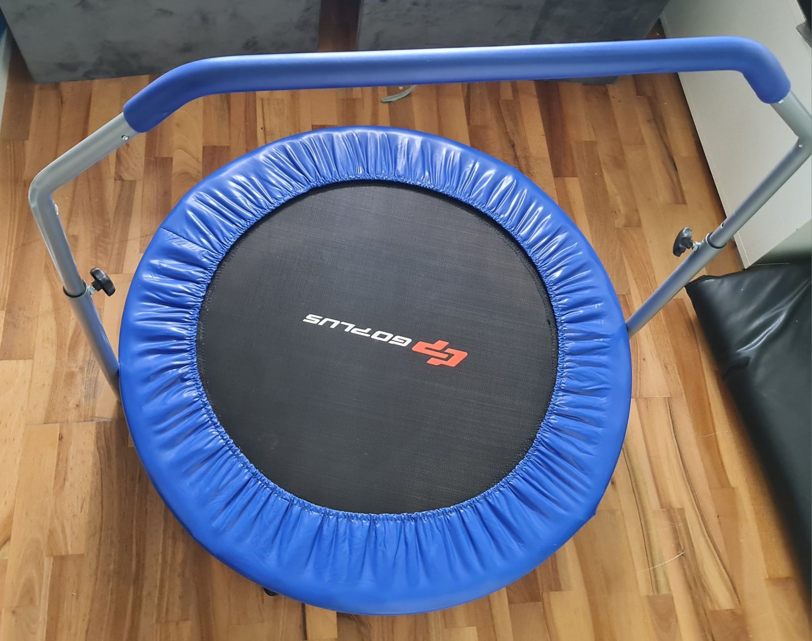 SKŁADANA (!) Trampolina fitness z poręczą 101 x 96/105/114/122 cm