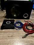Sprzedam zestaw audio Subwoofer z wzmacniaczem i całym okablowaniem