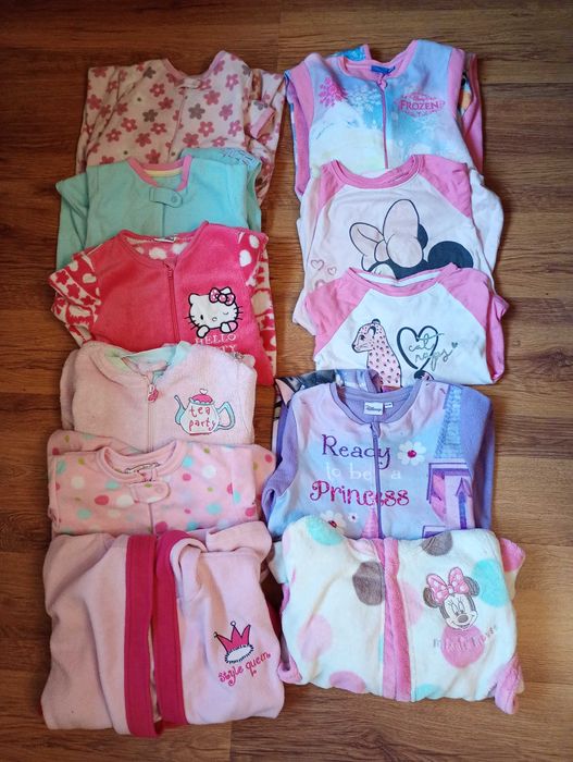 Duża paka r.86/92/98 piżamki/kombinezony do spania dziewczynki wysyłka