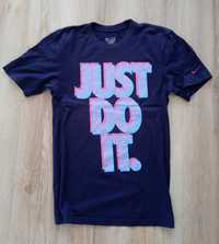 Oryginalny markowy T-shirt NIKE Just do it 3d koszulka granatowa