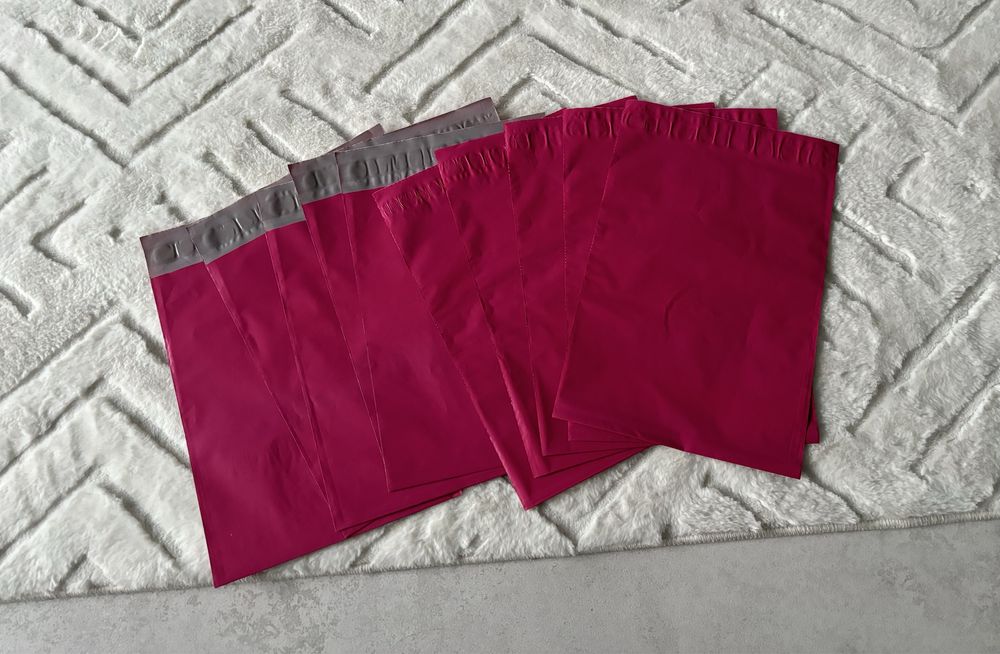 Zestaw ciemnoróżowych foliopaków foliopak różowy do pakowania 10 szt.