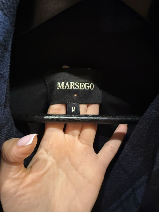 Жіноча тепла рубашка сорочка в клітинку синя чорна MARSEGO