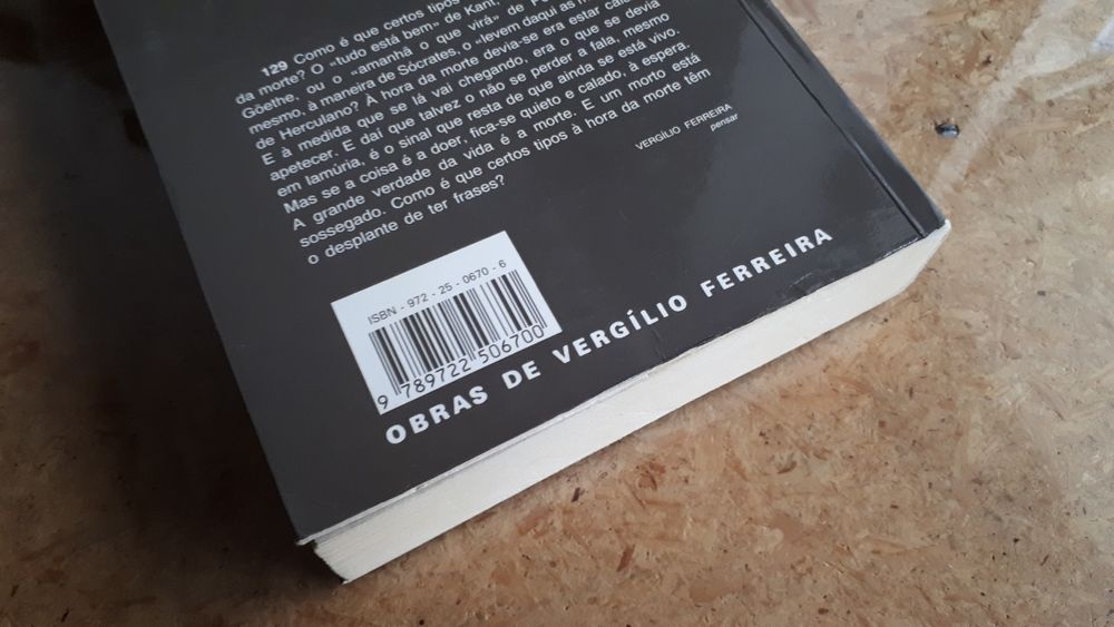 Virgílio Ferreira - Pensar (bertrand editores, 1998)