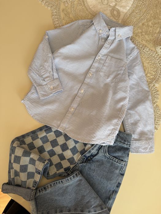 Набір одягу 92-98 жилетка Zara джинси Zara 92 сорочка Zara 98 штанці