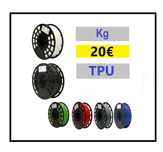 Filamento Kg flexível TPU(95A) para impressora 3D