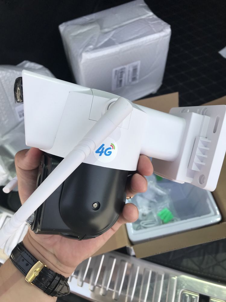 Автономна 4G камера 8мр ВОДОЗАХИЩЕНА с панеллю уличная V380Pro V380
