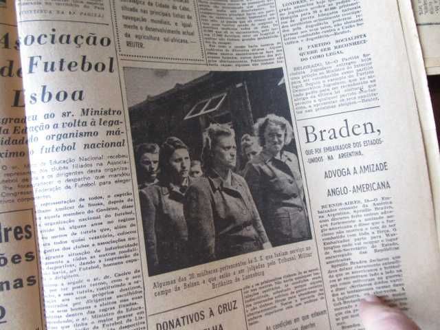 Jornal Primeiro janeiro setembro 1945 guerra mundial  Ponte Lima