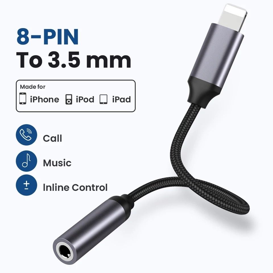 Jack AUX Adapter słuchawkowy Audio złączka przejściówka iPhone