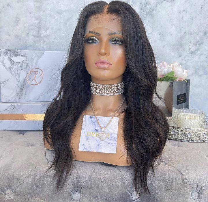 nowa naturalna peruka lace front 100% ludzki wlos na co dzien