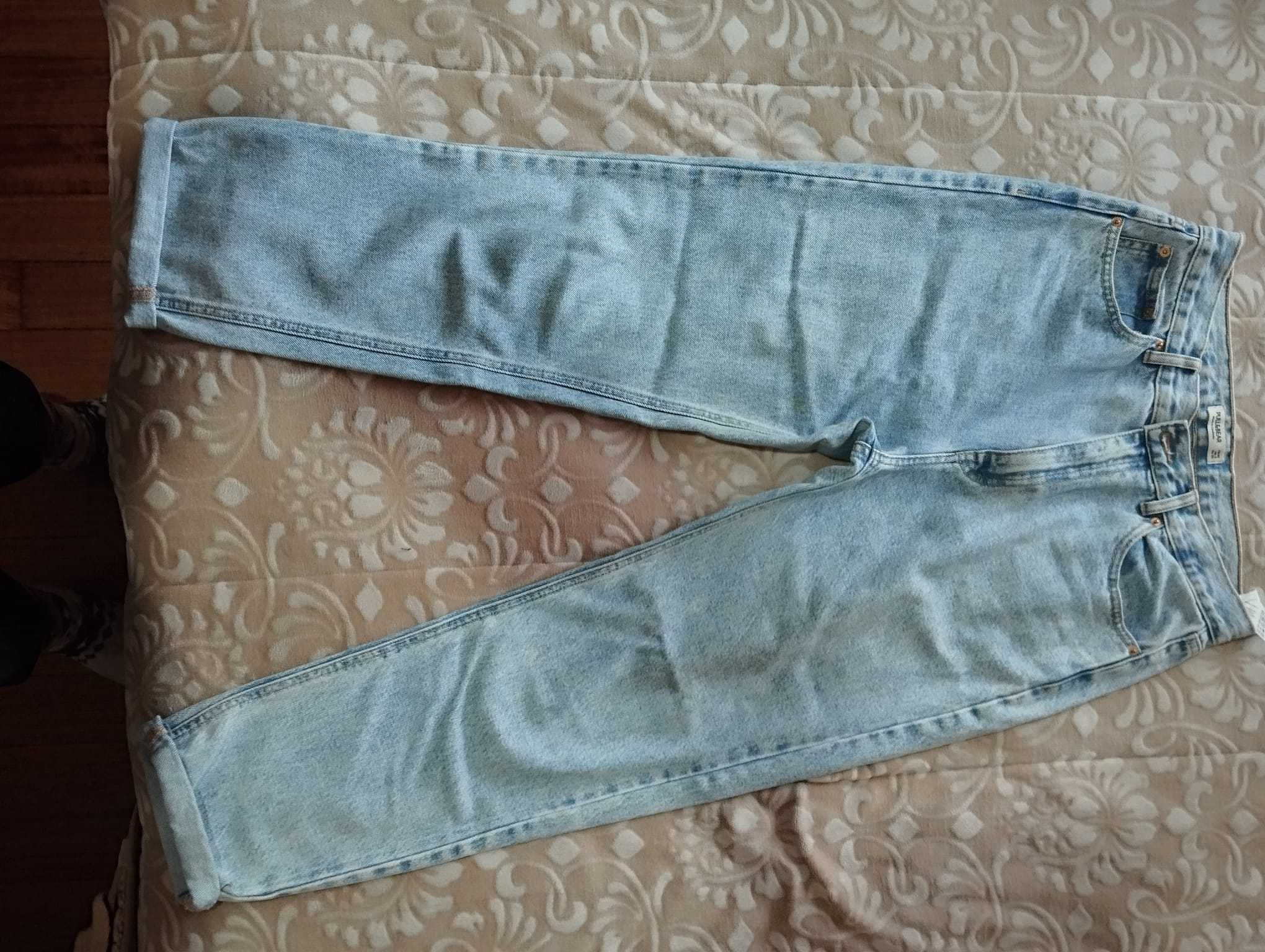 Calças de Ganga da Pull & Bear, estilo Mom Fit