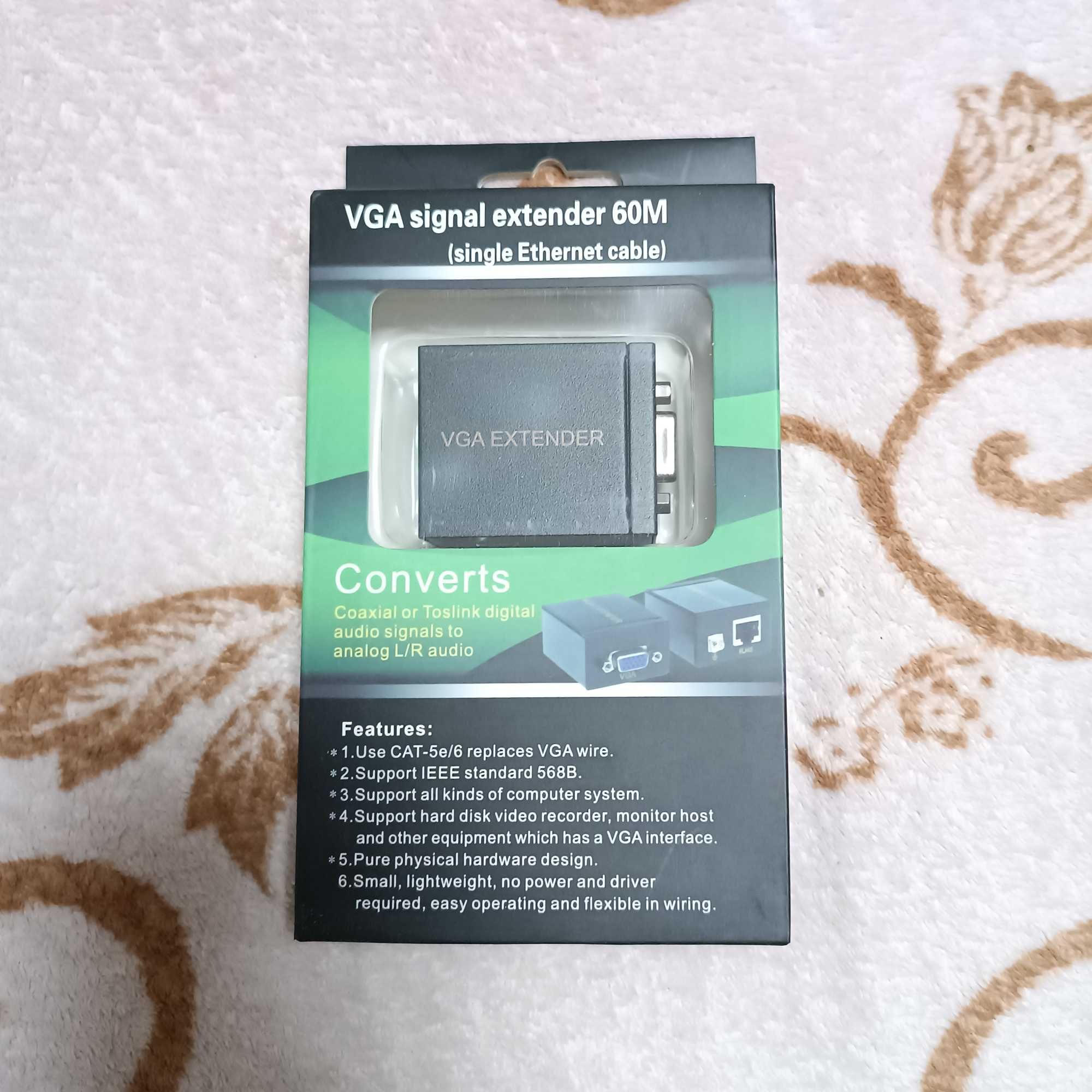 VGA подовжувач/signal extender 60m