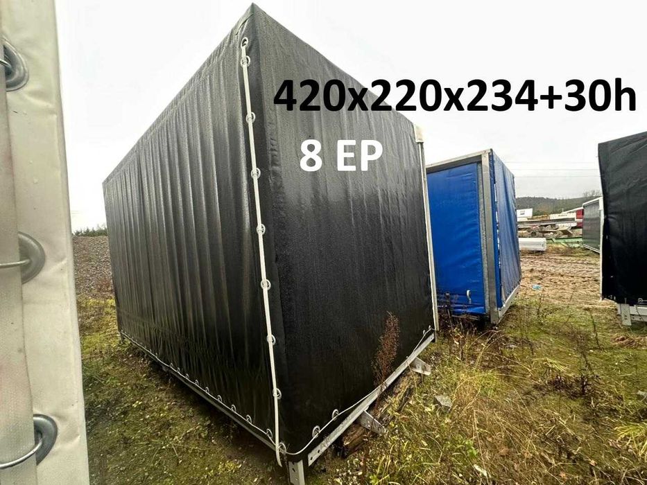 8EP SKRZYNIA ŁADUNKOWA 420x220x234+30h. Zabudow paka, plandeka(MONTAŻ)