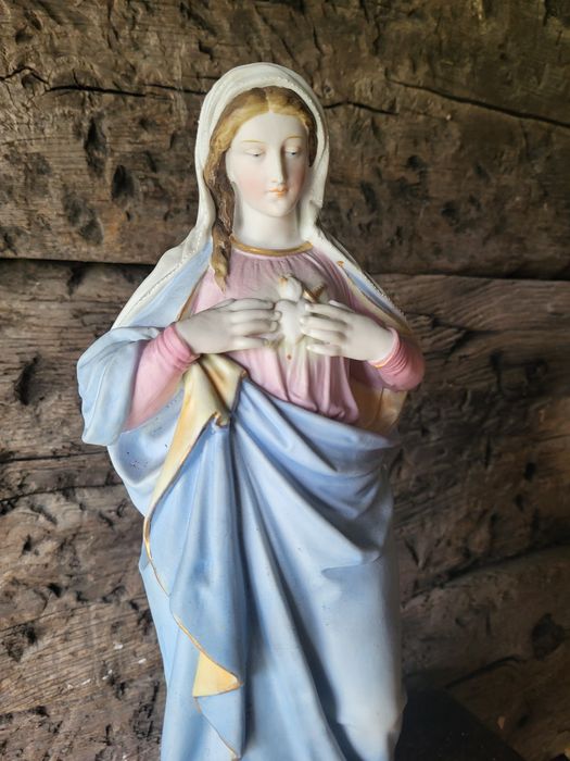 Piękna figurka z porcelany Andenne Maryja Bolesna Matka Boża