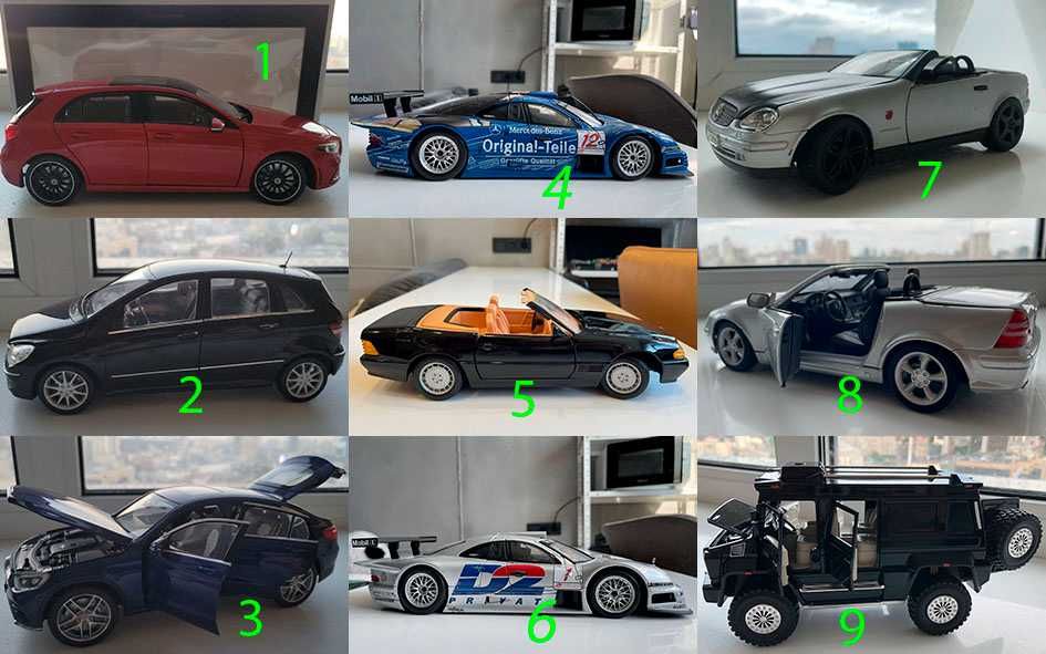 Mercedes GLC CLK GTR SLR SLK 18 Norev Kyosho Iscale Maisto