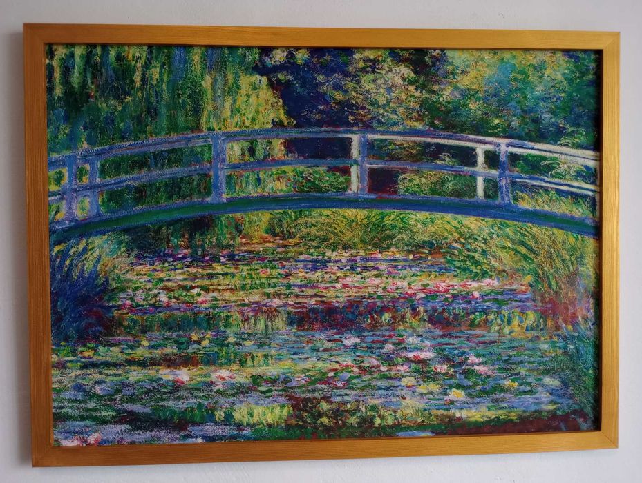Obraz na płótnie -Japoński most, Claude Monet, 50x70cm