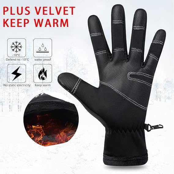 Rękawiczki Zimowe Sportowe Termiczne Wodoodporne XL