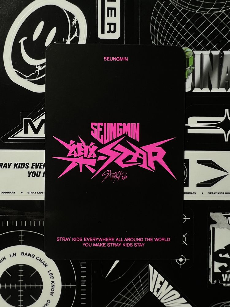 stray kids seungmin rockstar postcard