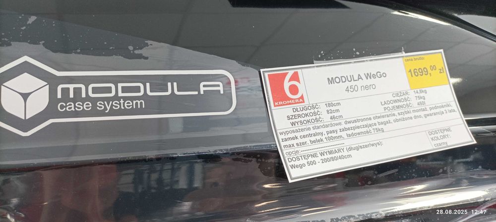 box boks dachowy Modula WeGo 450 dwustronny - w sam raz na hatchbacka