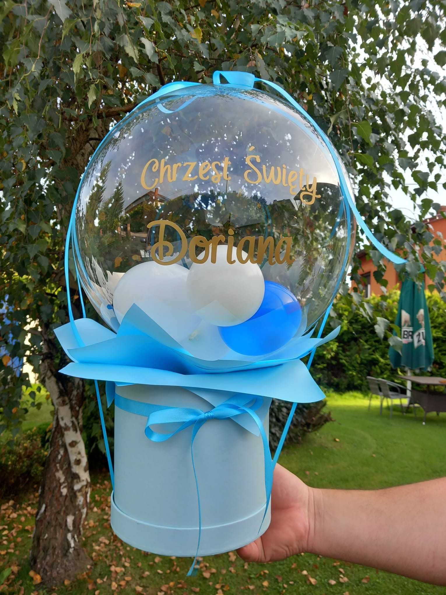 Balony personalizowane hel prezent, Bubble Box, Flower Box
