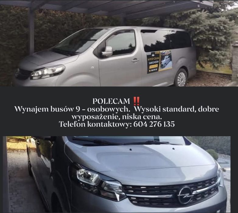 Tani wynajem busów -9 osobowe