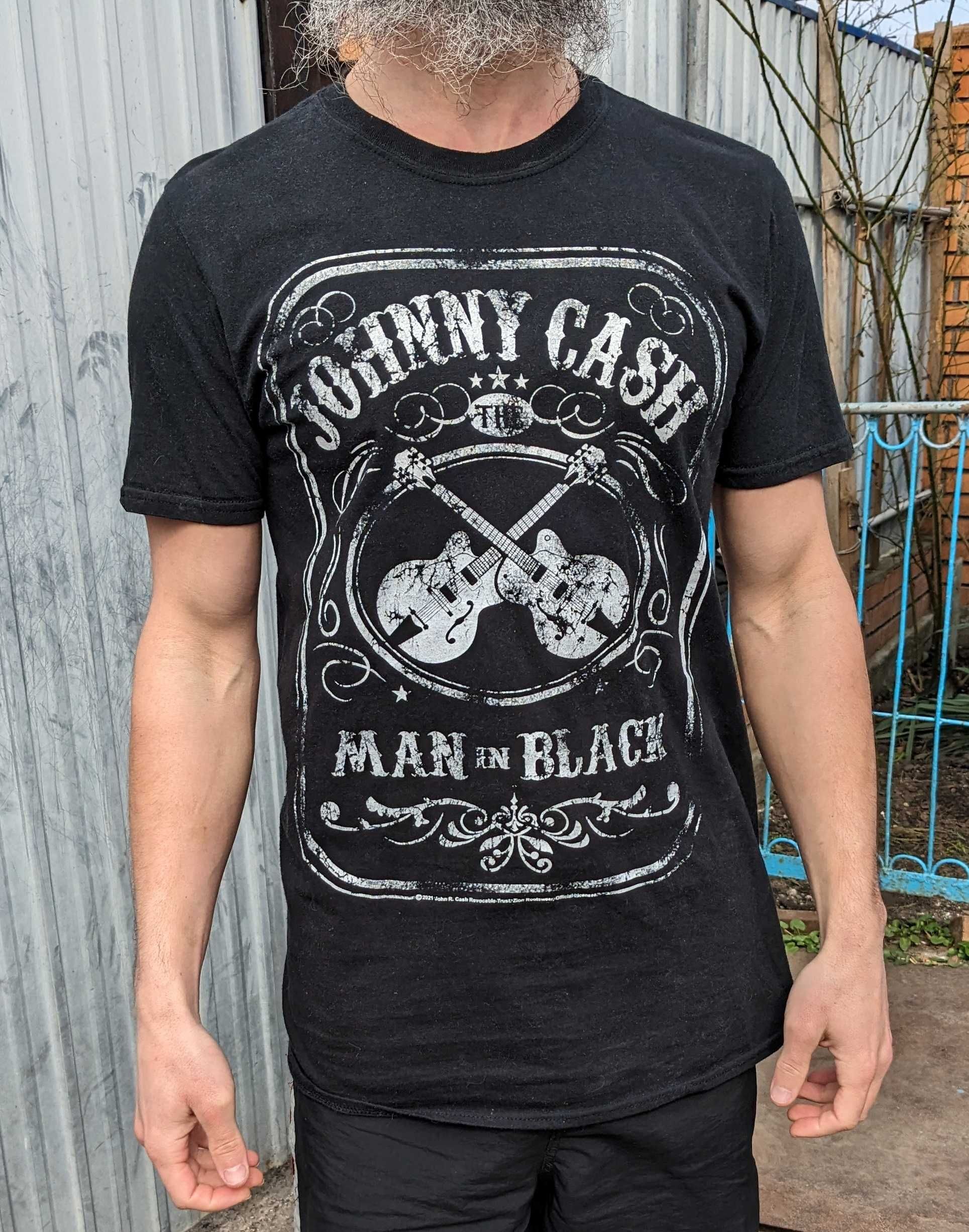 Чоловіча футболка johnny cash man in black