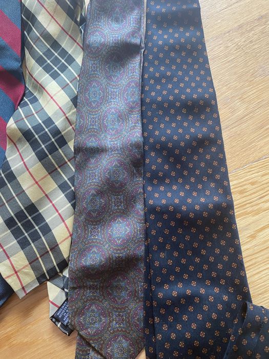 Lote 7 gravatas seda/1 Guy Laroche+Tie pescoco cerimonia